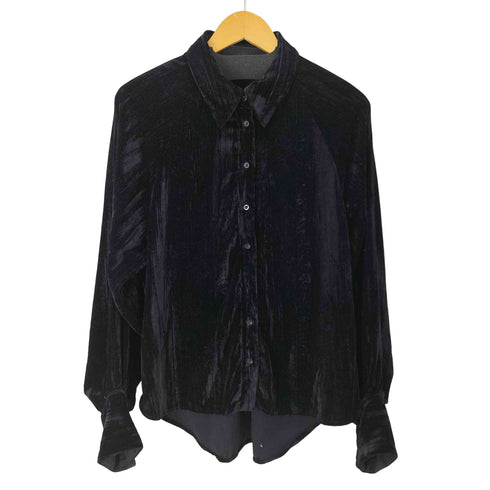 マウジー moussy L/S PLEATED VELOURシャツ レディース FREE