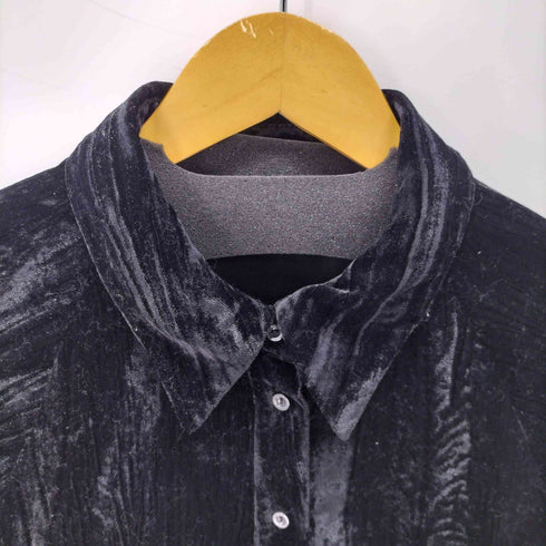 マウジー moussy L/S PLEATED VELOURシャツ レディース FREE