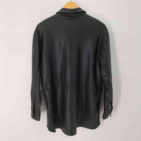 ザラ ZARA フェイクレザーシャツジャケット レディース import:S