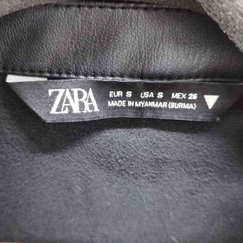 ザラ ZARA フェイクレザーシャツジャケット レディース import:S