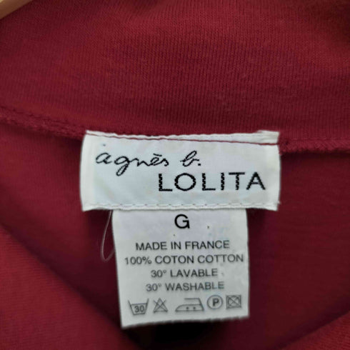 アニエスベー agnes b. フランス製 トカゲジップ ハイネック ハーフジップ L/S カットソー レディース G
