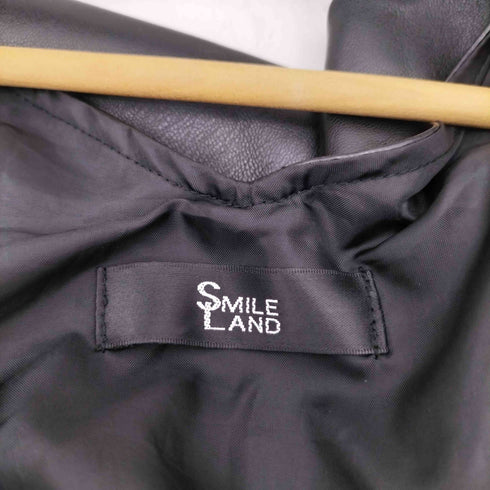 SMILE LAND サイドポケット フェイクレザー ワンピース レディース