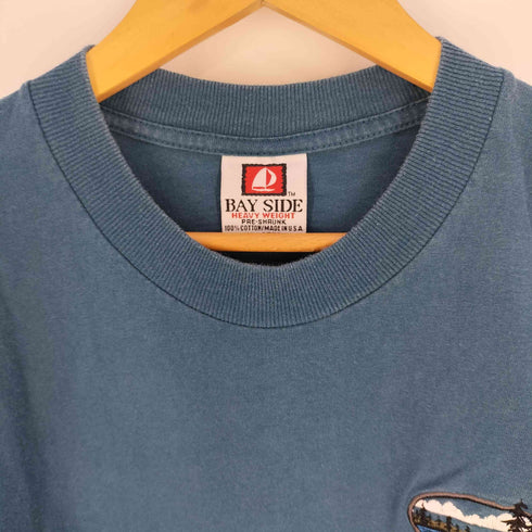 ベイサイド BAYSIDE USA製 HEAVY WEIGHT ワッペン刺繍 クルーネックTシャツ メンズ X-LARGE