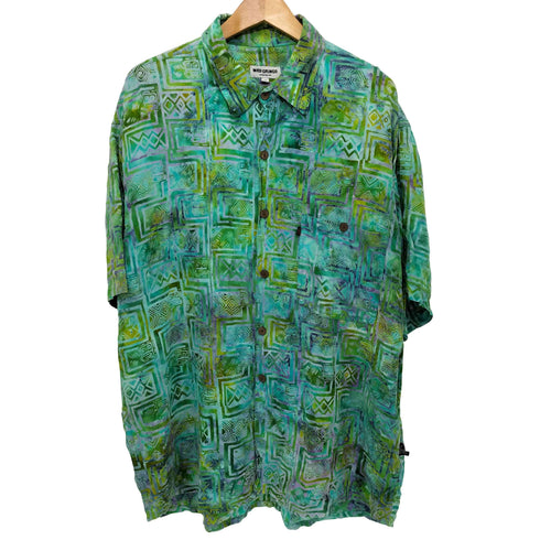 MaD GRiNGo 80-90S 総柄 S/S レーヨン シャツ メンズ import:XL