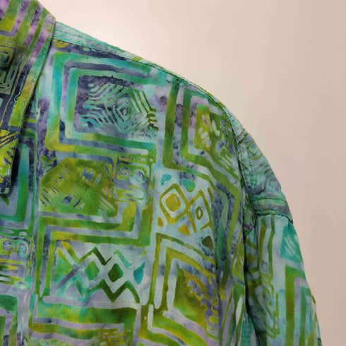 MaD GRiNGo 80-90S 総柄 S/S レーヨン シャツ メンズ import:XL