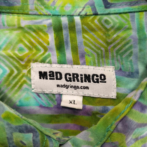 MaD GRiNGo 80-90S 総柄 S/S レーヨン シャツ メンズ import:XL