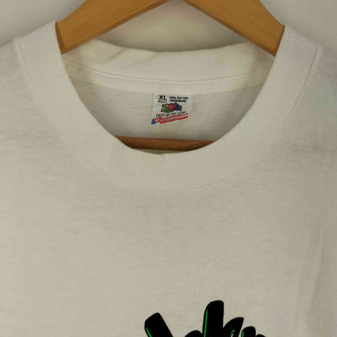 フルーツオブザルーム FRUIT OF THE LOOM 90s USA製 シングルステッチ 両面プリント クルーネックTシャツ メンズ import:XL