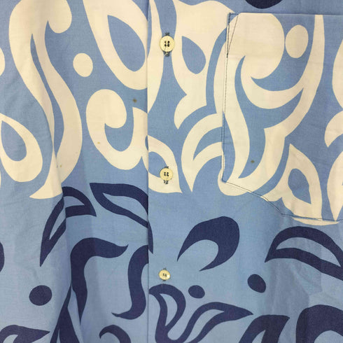 ステューシー Stussy OLD開襟シャツ コットン オールドスケート トライバル柄 メンズ import:L