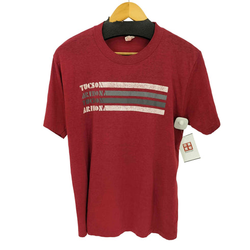 カレッジパシフィック Collegiate Pacific 80S USA製 シングルステッチ フロントプリント Tシャツ メンズ import:L