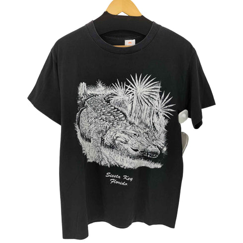 SUNSHINE APPAREL 90S USA製 シングルステッチ ワニ フロントプリント S/S Tシャツ メンズ import:L