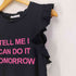ザラ ZARA TELL ME I CAN DO IT TOMORROW フロントプリントノースリーブワンピース レディース JPN:S