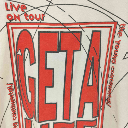 フルーツオブザルーム FRUIT OF THE LOOM 90S USA製 GETA LIFE 両面プリント Tシャツ シングルステッチ メンズ import:L