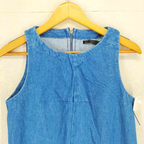 ザラ ZARA バックジップデニムマキシワンピース レディース EUR 36