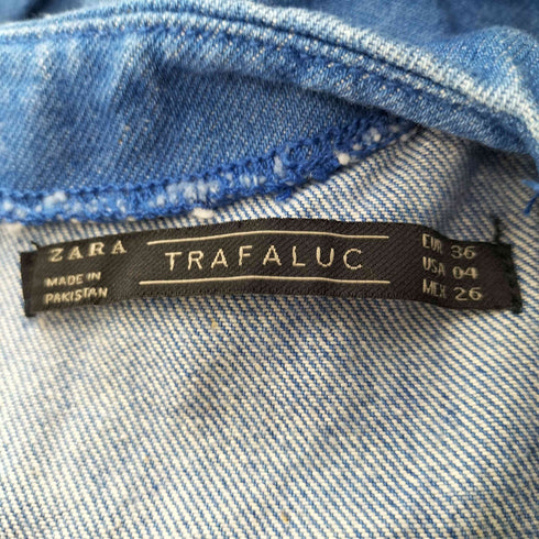 ザラ ZARA バックジップデニムマキシワンピース レディース EUR 36