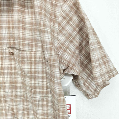 RAKU チェック柄開襟シャツ メンズ JPN:L