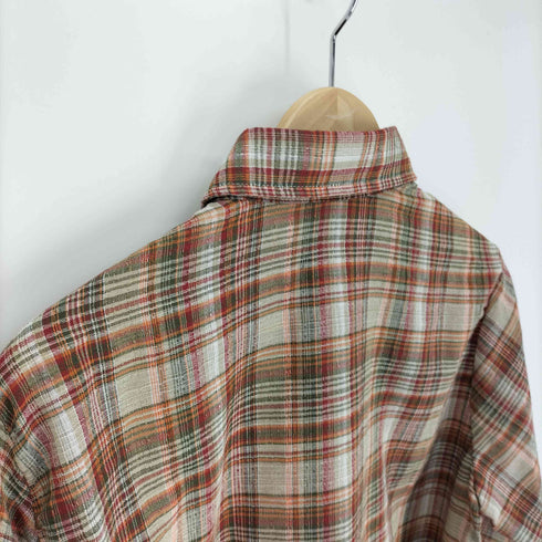 モンゴメリーワード MONTGOMERY WARD マドラスチェック ポリ コットン L/S シャツ メンズ import:L