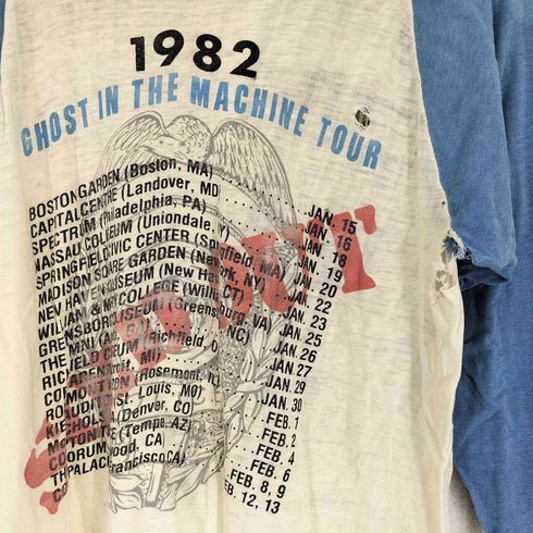 1982 80s 袖シングル 両面プリントラグラン七分袖カットソー メンズ JPN:L