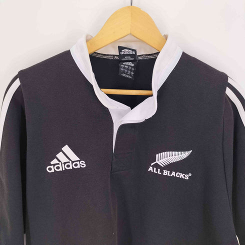 アディダス adidas ラグビー トレフォイル ロゴ 刺繍 S/S ラガー シャツ メンズ import:L
