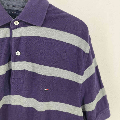 トミーヒルフィガー TOMMY HILFIGER ボーダー 鹿の子ポロシャツ メンズ import:S