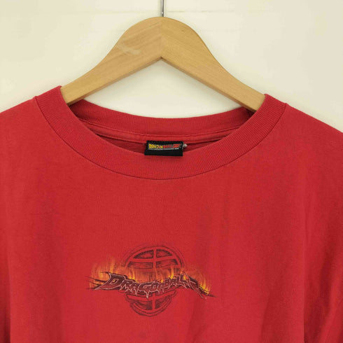 00S バック キャラクター プリント ファイヤーパターン アニメ Tシャツ コピーライト 2001 メンズ import:L