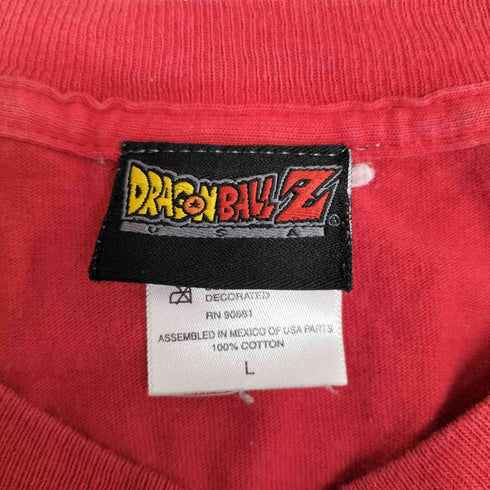 00S バック キャラクター プリント ファイヤーパターン アニメ Tシャツ コピーライト 2001 メンズ import:L