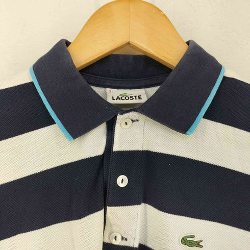 ラコステ LACOSTE ボーダー 鹿の子ポロシャツ メンズ 3