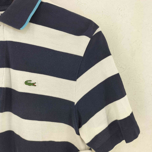 ラコステ LACOSTE ボーダー 鹿の子ポロシャツ メンズ 3