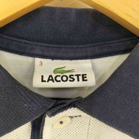 ラコステ LACOSTE ボーダー 鹿の子ポロシャツ メンズ 3