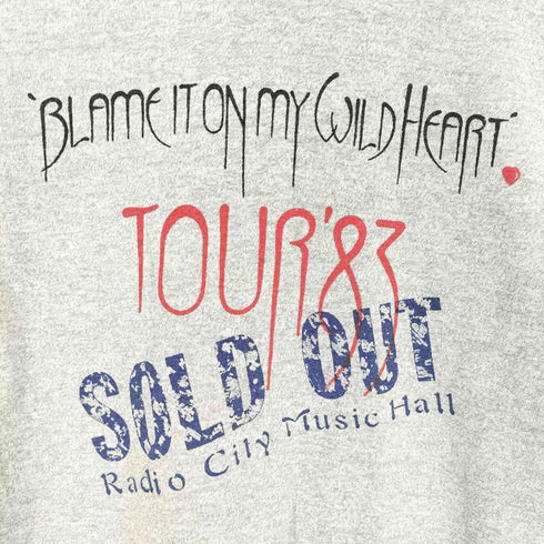 スクリーンスターズ SCREEN STARS 1983 裾シングル TOUR'83 SOLD OUT アーティスト 両面プリントタンクトップ メンズ JPN:M