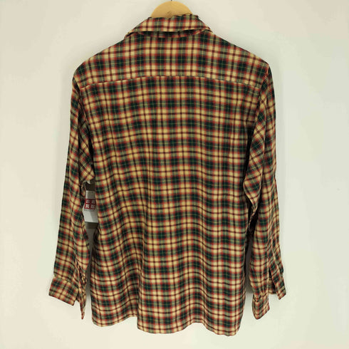 ヴィエラ Viyella 60-70S Hathaway ウール コットン 開襟 オープンカラー チェック シャツ 襤褸 ボロ メンズ 15-151/2