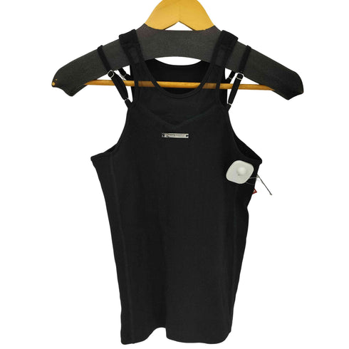 プランクプロジェクト PRANK PROJECT Front Logo Rib Tank Top - BLACK レディース FREE