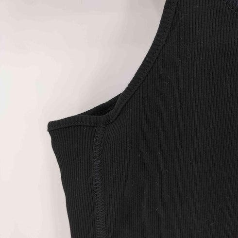 プランクプロジェクト PRANK PROJECT Front Logo Rib Tank Top - BLACK レディース FREE