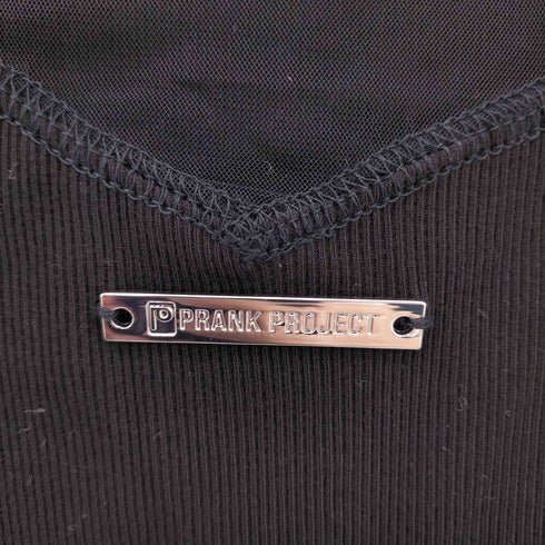 プランクプロジェクト PRANK PROJECT Front Logo Rib Tank Top - BLACK レディース FREE