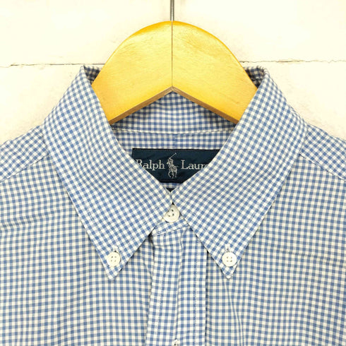 ラルフローレン RALPH LAUREN 90s CLASSIC FIT ポニー刺繍 チェック柄BDシャツ メンズ JPN:S