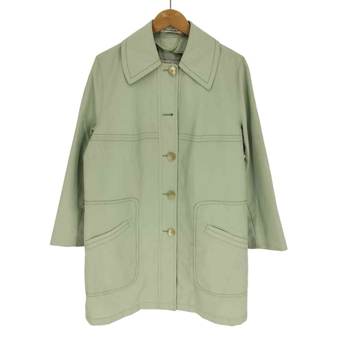 90S Misty Harbor USA製 Textured Dacron Polyester ポリ ステンカラー コート レディース 14 REG