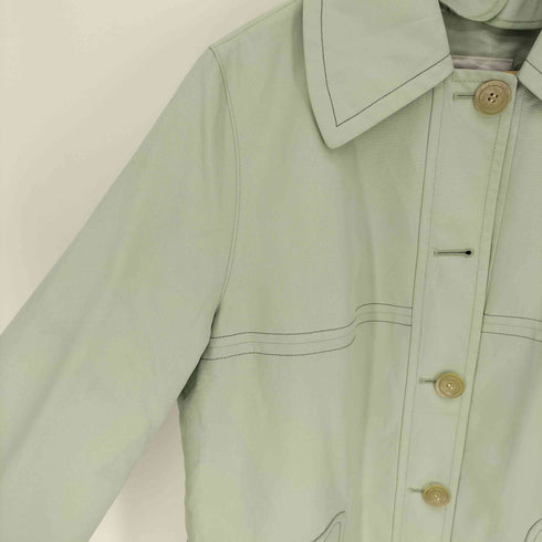 90S Misty Harbor USA製 Textured Dacron Polyester ポリ ステンカラー コート レディース 14 REG
