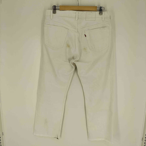リーバイス Levis 90S USA製 501 ボタン裏 520 刻印 Rタブ 5ポケット ホワイト デニム パンツ カットオフ メンズ W:36 L:30