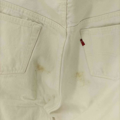 リーバイス Levis 90S USA製 501 ボタン裏 520 刻印 Rタブ 5ポケット ホワイト デニム パンツ カットオフ メンズ W:36 L:30
