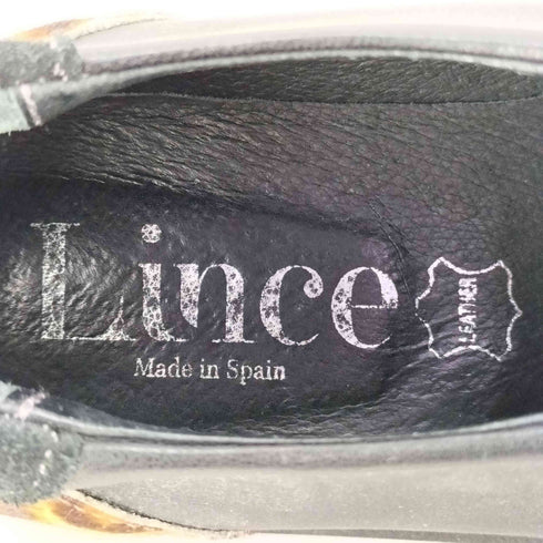 Lince スペイン製 レオパード ハラコ切り替え フェイクレザー スリッポン レディース 39