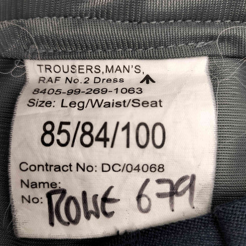 ブリティッシュアーミー BRITISH ARMY イギリス軍/RAF Dress Pants トラウザーズ ストレートスラックス メンズ 85/84/100