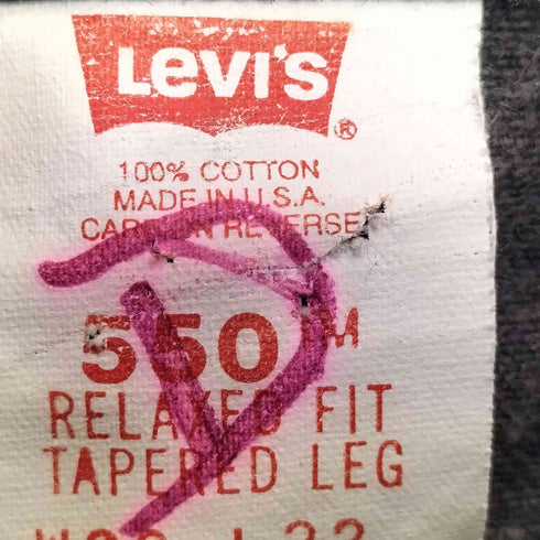 リーバイス Levis 95年製 USA製 550 ボタン裏515 ブラック 後染め メンズ W30/L32