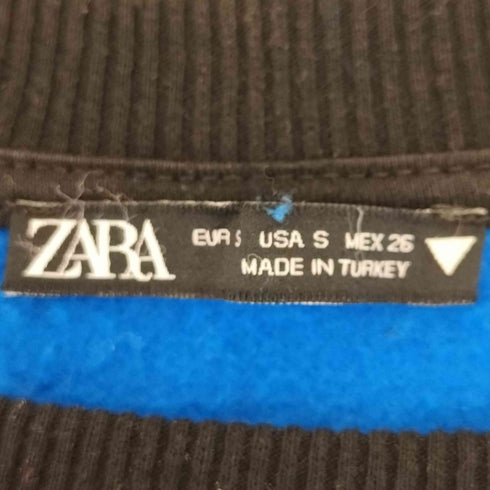 ザラ ZARA トリコカラー ロゴスウェット レディース import:S