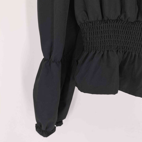 ザラ ZARA シャーリングデザインパフスリーブブラウス レディース import:S
