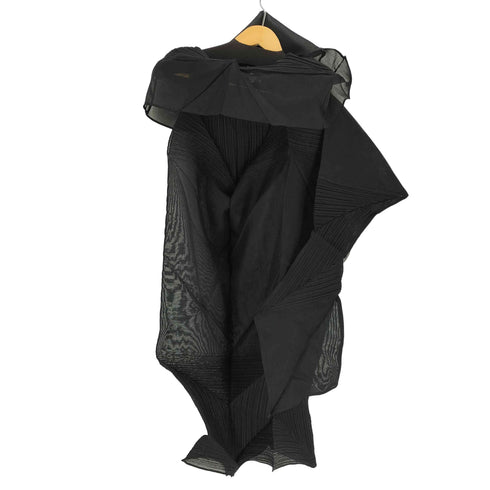 イッセイミヤケ ISSEY MIYAKE 25SS SHADE AND SHADED DRESS 変形 ラミープリーツ アシンメトリーワンピース レディース 2