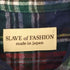 SLAVE of FASHION ブリーチ加工 デニムドッキングリメイクネルシャツ メンズ