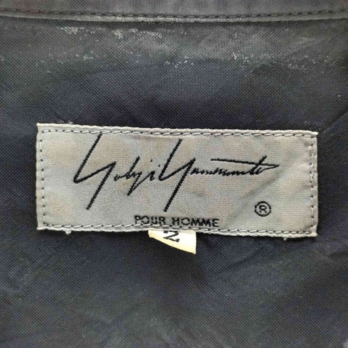 ヨウジヤマモトプールオム Yohji Yamamoto POUR HOMME 先染めブロードパッチワーク メンズ 2