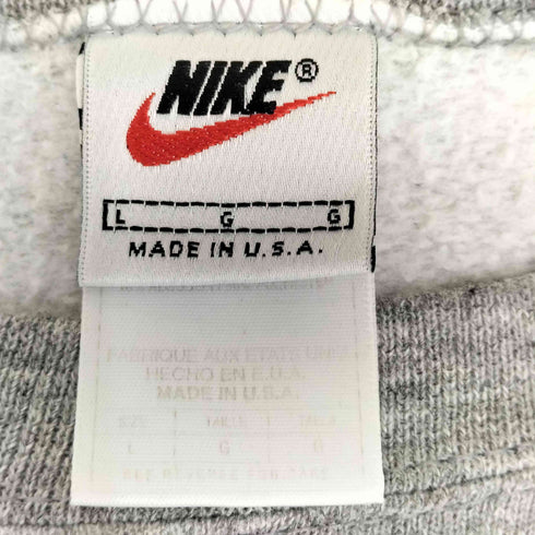 ナイキ NIKE 90s USA製 白タグ スウォッシュロゴ刺繍スウェットプルオーバー メンズ JPN:L