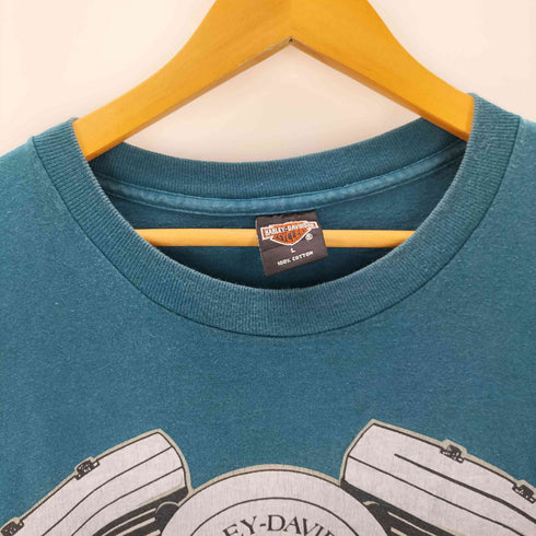 ハーレーダビッドソン HARLEY-DAVIDSON 90S エンジンプリントTシャツ HOLOUBEK シングルステッチ メンズ JPN:L