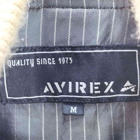 アヴィレックス AVIREX ロゴ刺繍 フェイクスウェードブルゾン メンズ JPN:M