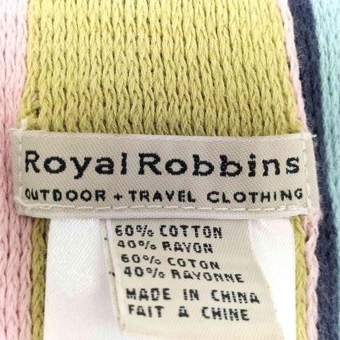 ROYAL ROBBINS コットンレーヨン マルチカラーマフラー レディース